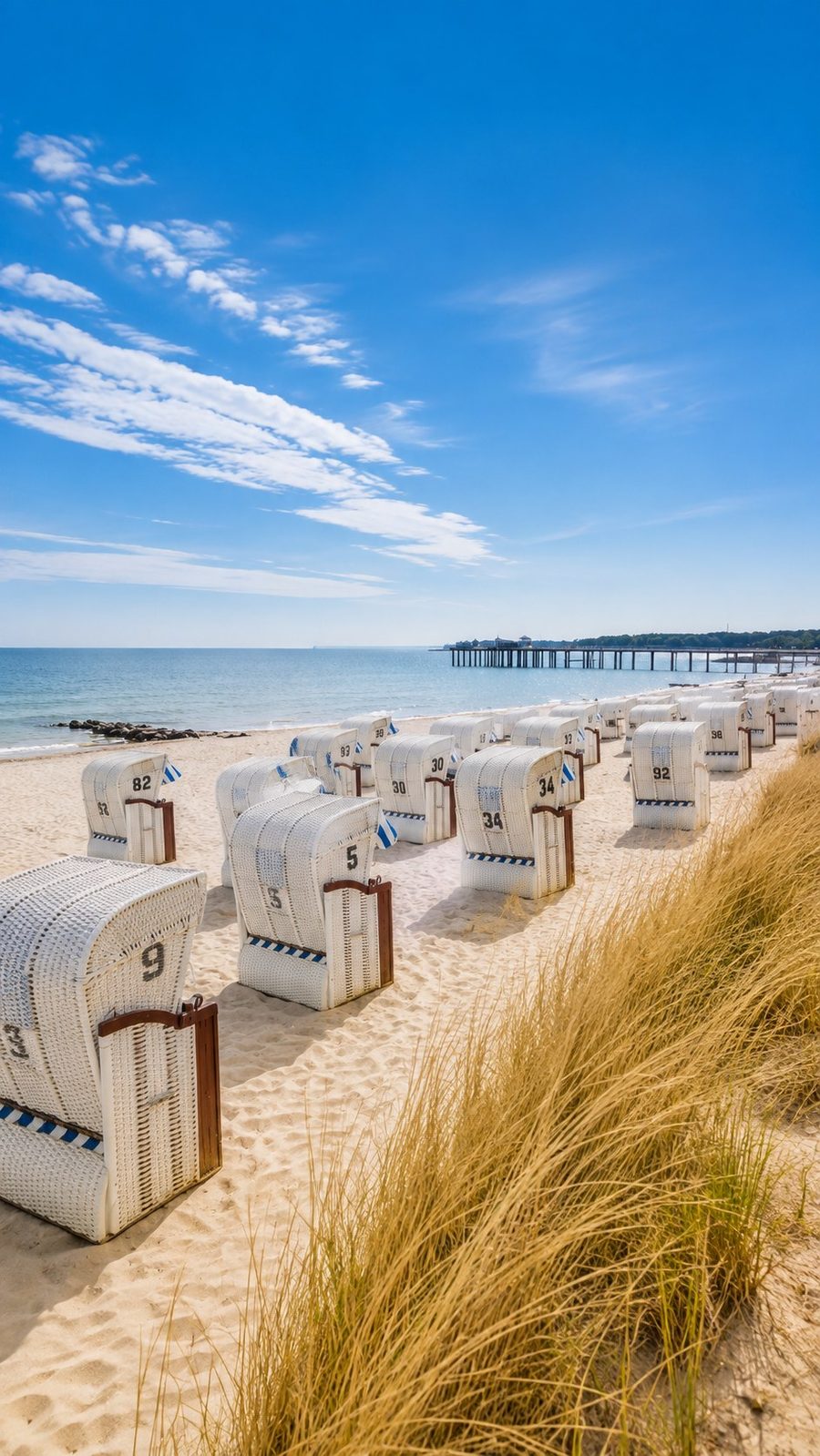 Strandkörbe am Ostseestrand Heiligenhafen